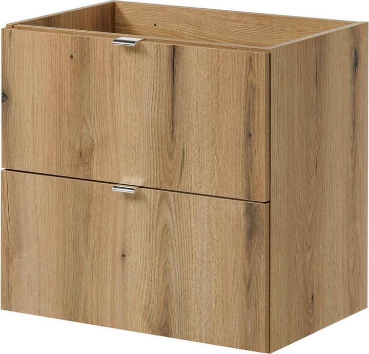 Produktbild En.Casa Waschtisch Skelbolu mit Schubladen 60x72x40 cm Eicheoptik/Schwarz