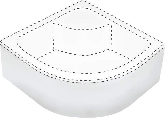 Deante Shower tray cover semicircular 90x90 cm