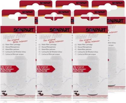 Actual product image Scanpart Water filter partone for Saeco espresso machines - compatible with Brita Intenza (6 x)