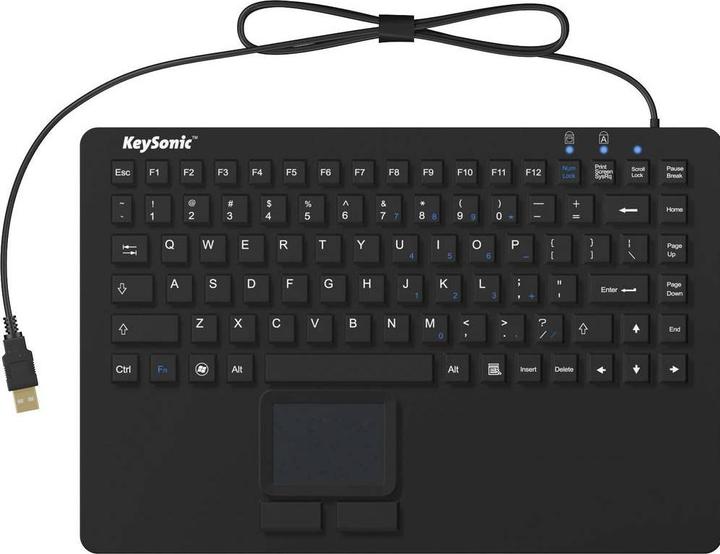 Image du produit KeySonic KSK-5230 IN Clavier en silicone avec pavé tactile clavier industriel étanche antimicrobien (US, Filaire)