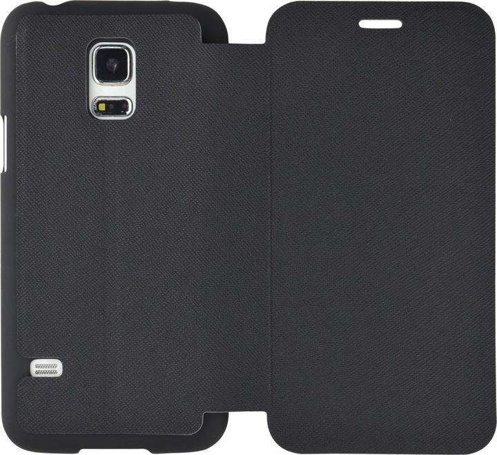 Actual product image Mobiparts Slim Folio Case Samsung Galaxy S5 Black (Samsung Galaxy S5)