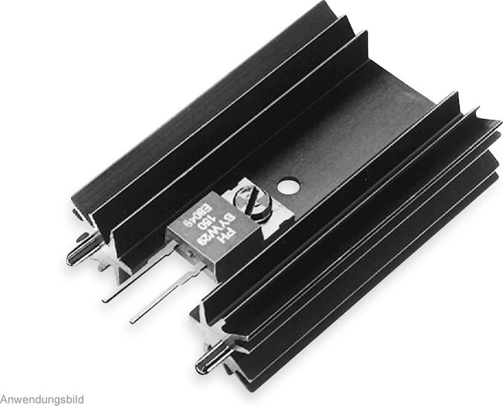 Fischer Elektronik Heat sink, SK 104 38.1 STS, PCB heat sink, black, aluminium