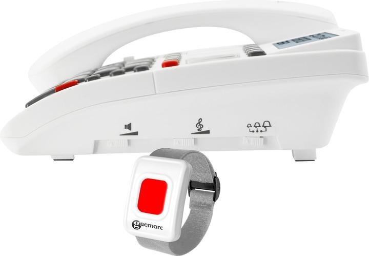 Immagine prodotto Geemarc CL9000 - Telefono di emergenza con cavo 4G e braccialetto per chiamate di emergenza