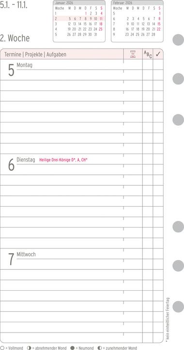 Actual product image Chronoplan Weekly schedule Midi 2026 (Special, German)