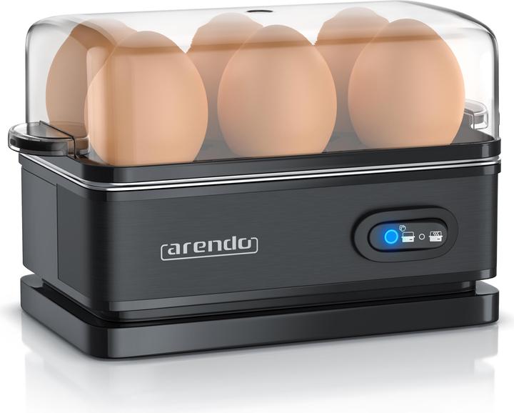 Immagine prodotto Arendo Caldaia per uova, a 6 pieghe, in acciaio inox, funzione keep warm, durezza regolabile, per 6 uova