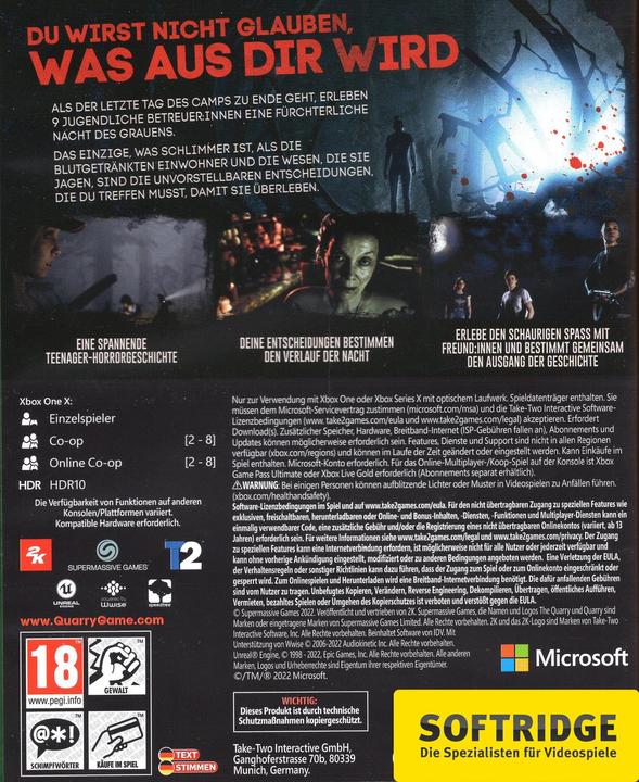 Produktbild 2K Games The Quarry (Xbox One S, DE)