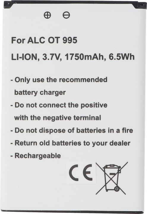 Actual product image Alcatel Battery One Touch 995, 995 Ultra