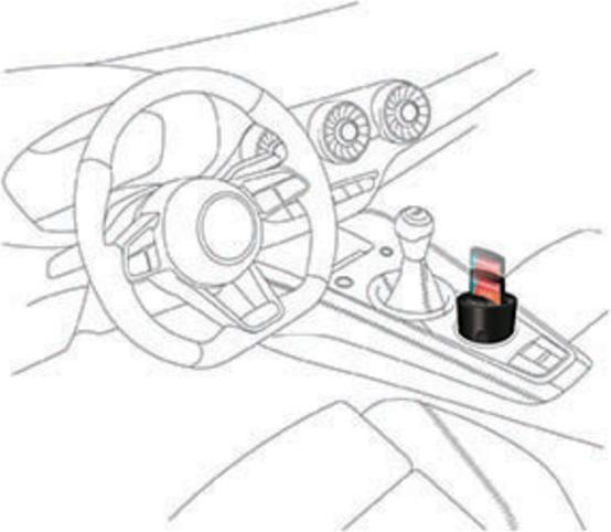 Actual product image Zens Charger (Qi standard) for the vehicle cup holder