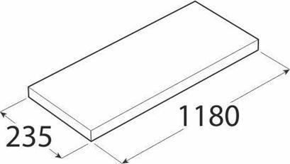 Produktbild Velano SHELF WHITE FS 118/24 BI 1180X235