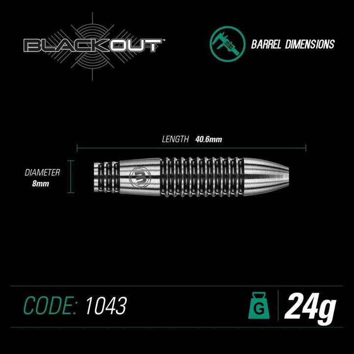 Image du produit Winmau Steeldart Blackout 1043-24g (24 g)
