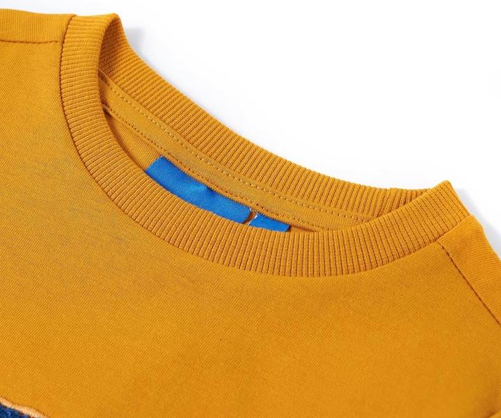 Immagine prodotto VidaXL Camicia da bambino a maniche lunghe ocra 104,Materiale: 100 (104)