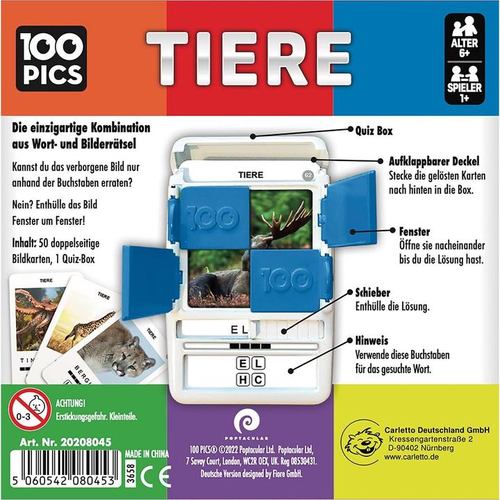 Actual product image 100 Pics PICS animals (German)