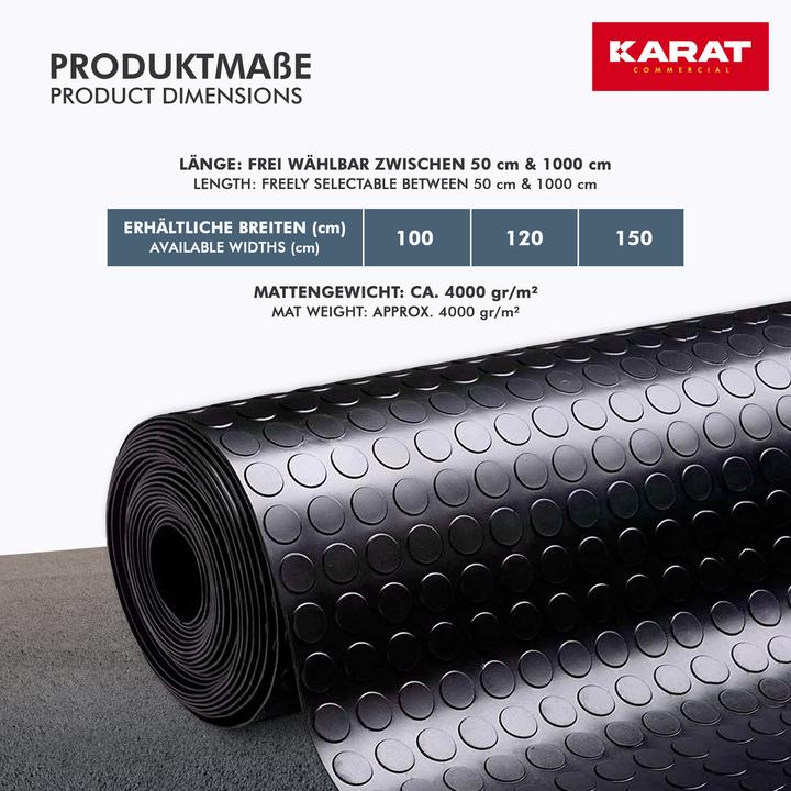 Actual product image Karat Flachnoppen (120 x 200 cm)