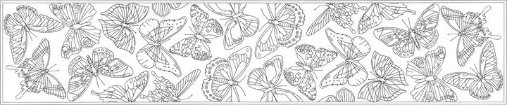 H Dupont Seidenschal Schmetterlinge