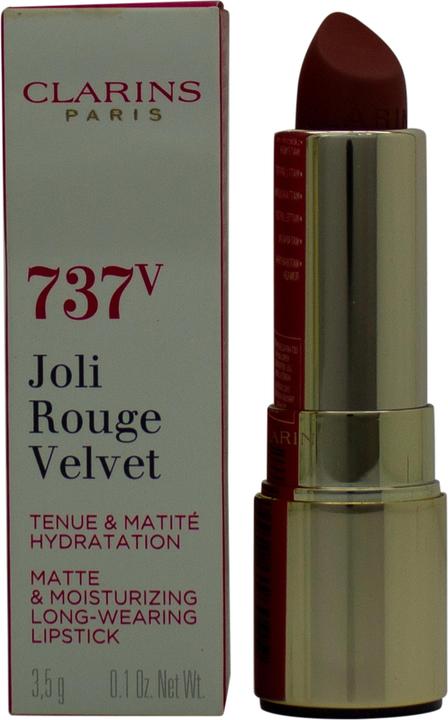 Actual product image Clarins Joli Rouge Velvet - Spicy Cinnamon 737V (Brown, Antique pink)