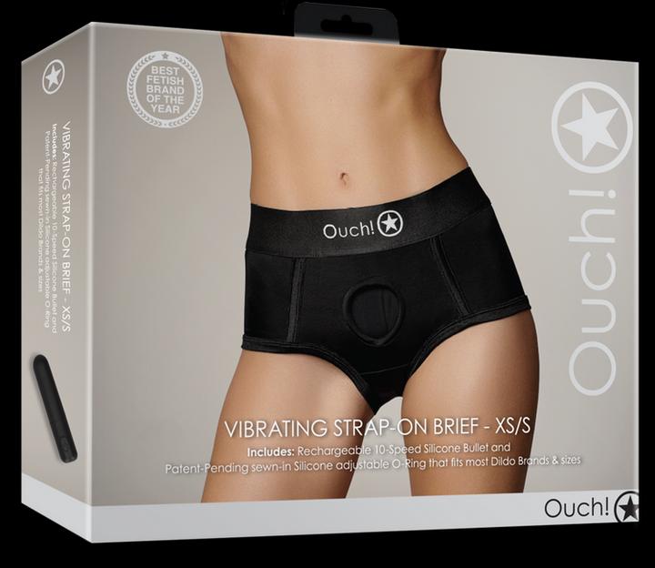 Produktbild Ouch! Vibrating Strap-on Brief - XS/S