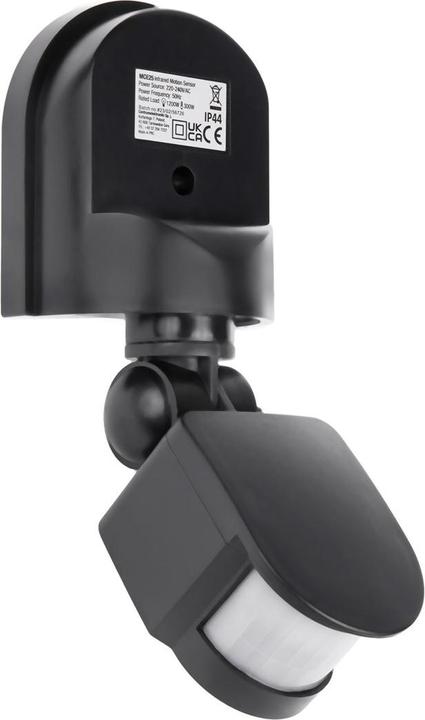 Produktbild Maclean Wandmontierter Bewegungs- und Dämmerungssensor 180° max 1200W grau MCE25 GR