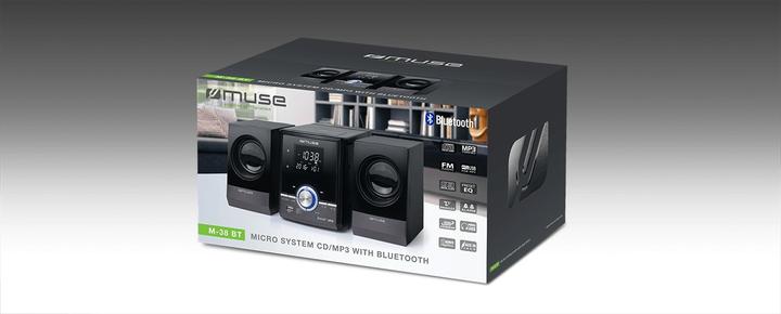 Image du produit Muse M-38 BT - Mini chaîne hi-fi avec CD,USB & bluetooth - noir (Bluetooth, Lecteur de CD, 1x 10 W)