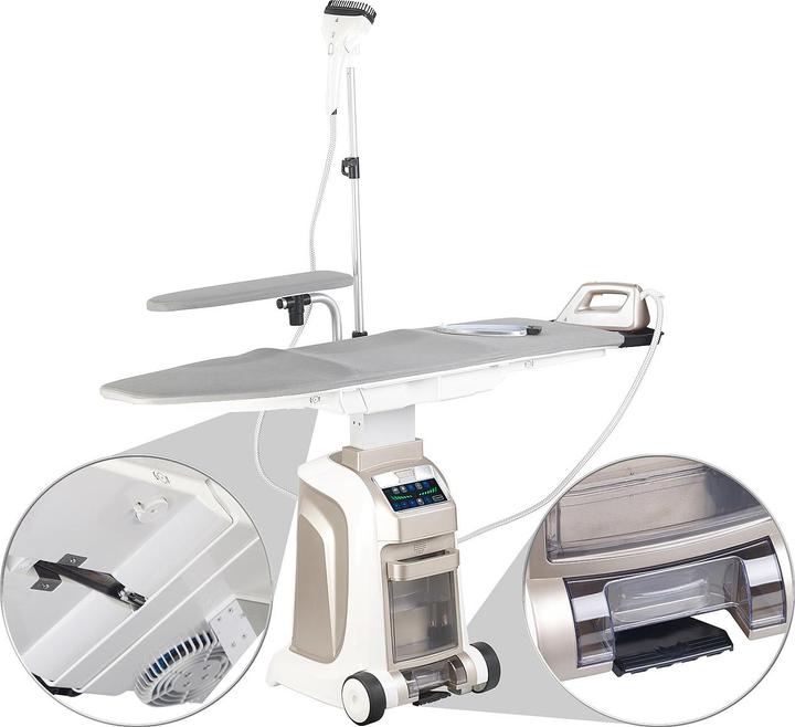 Image du produit Sichler Table à repasser active avec centrale vapeur et brosse vapeur (2200 W, 120 g/min)