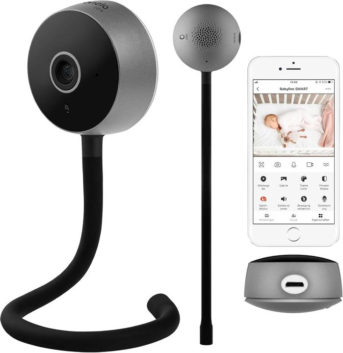 Produktbild Lionelo Care Babyline Smart mit Kamera, Nachtsicht, Bewegungs- und Geräuscherkennung (Babyphone mit Kamera, 10 m)