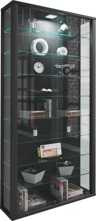 Actual product image VCM Collection wall display case wood glass Vitrosa Maxi (59 x 18 x 114 cm)