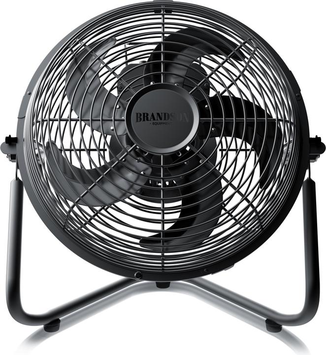 Image du produit Brandson Windmaschine, Bodenventilator im Retro Stil, hoher Luftdurchsatz, 55W, Schwarz, 30 cm Ø, neigbar (55 dB)