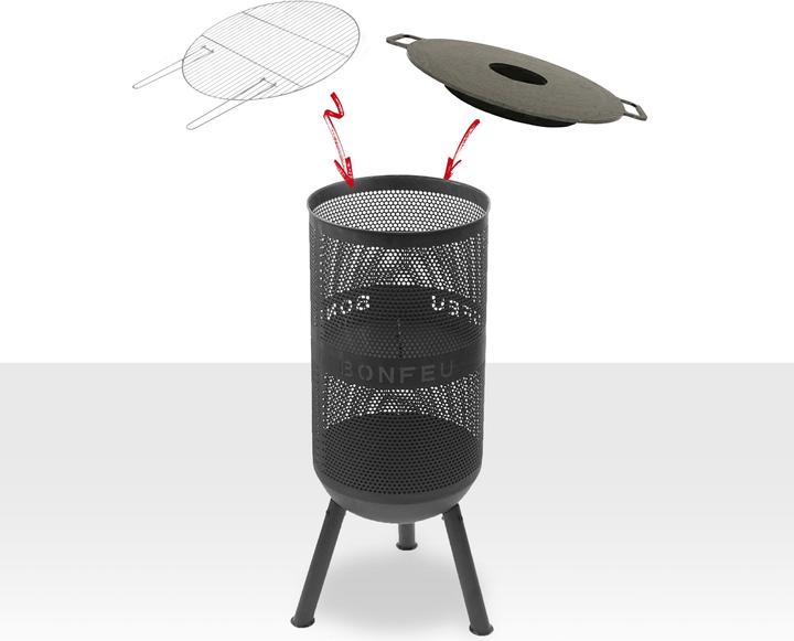 Image du produit Bonfeu BonVes 34 Corbeille à feu noire (34 cm)