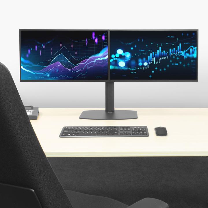 Actual product image Monitor Desk Stand, 2 screens up to 27ö, with gas spring (Table, 27")