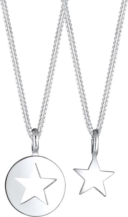 Image du produit Elli Mutter Kind Set Stern-Anhänger Cut Out Design (Argent Sterling, 45 cm)