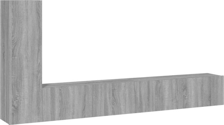 Actual product image VidaXL 3-tlg. TV-Schrank-Set Grau Sonoma Holzwerkstoff,Farbe: Grau (100 x 30 x 30 cm)