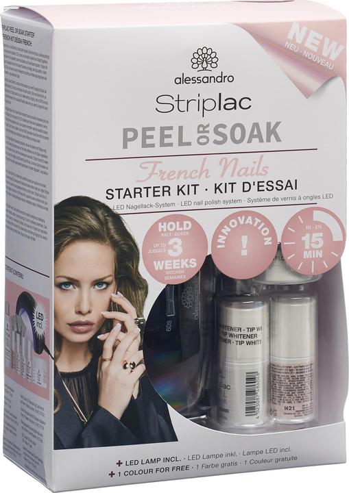 Alessandro Striplac Peel or Soak French (Transparent, White, UV-Gel Lack)