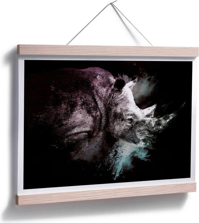 Produktbild Trenddeko Hugonnard - Wild Explosion: Nashorn (50 x 40 cm)