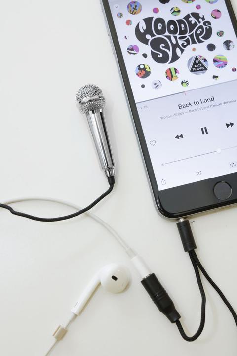 Actual product image Kikkerland Mini Karaoke Microphone