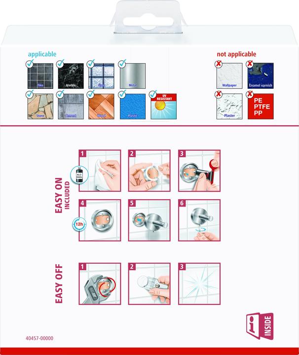 Actual product image tesa ESTEETIC towel ring incl. adhesive solution without drilling