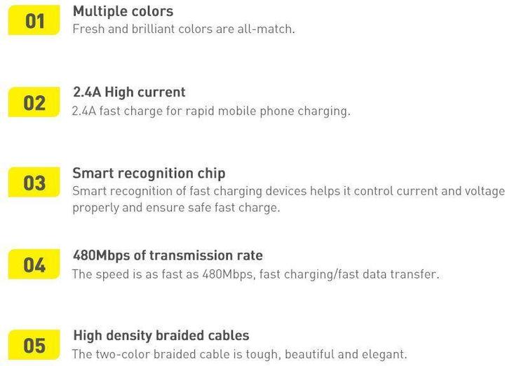 Actual product image Baseus USB A – USB C (1.20 m, USB 2.0, 100 W)