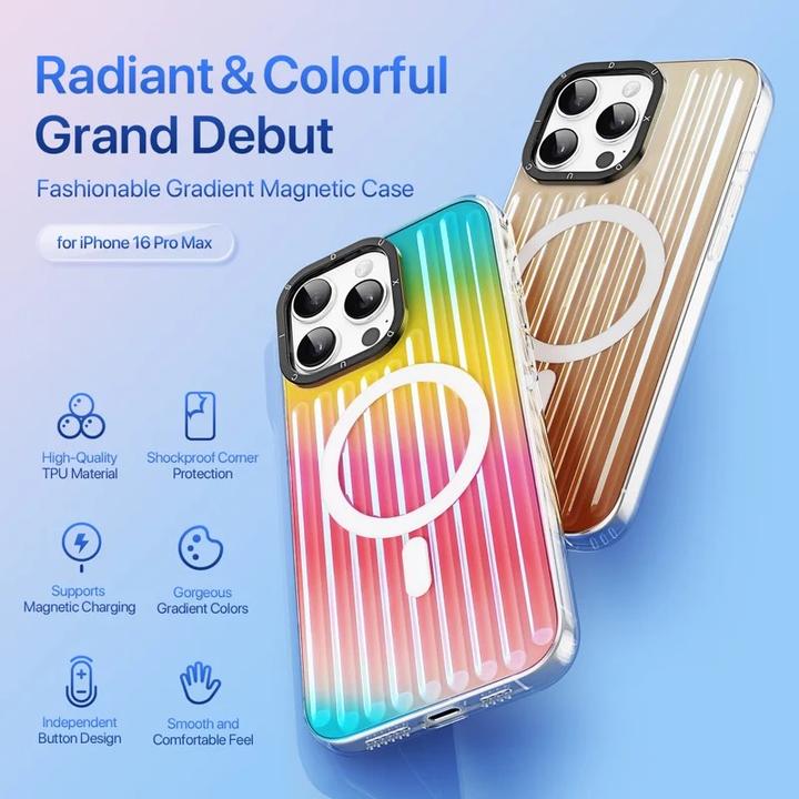 Immagine prodotto Apple iPhone 16 Pro - Zest Series Flip Case, Gradient Rainbow (Apple iPhone 16 Pro)