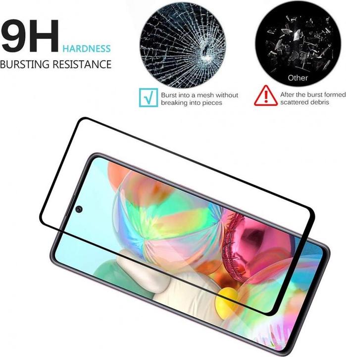 Produktbild Screenguard Samsung Galaxy A71 Full Screen Panzerglas Schutzfolie 2.5D 9H (1 Stück, Samsung Galaxy A71)