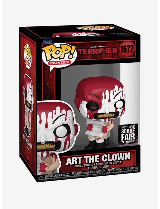 Actual product image Funko POP! terrifier - Art The Clown (With Newspaper & Bloody) Exclusive