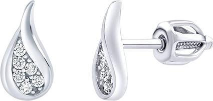 Silvego Timeless silver earrings with clear zircons SILVEGOB70540SBD