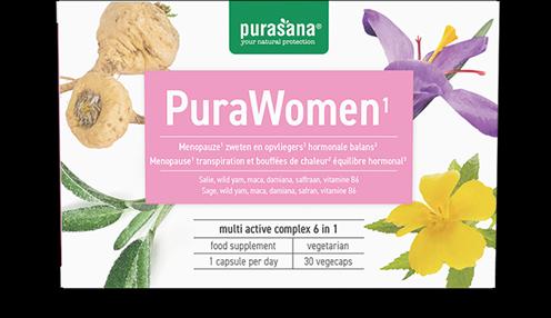 Actual product image Purasana PuraWOMEN 6 in 1 Vitamin Complex Vegetarian (30 Piece, Capsules, 23.20 g)