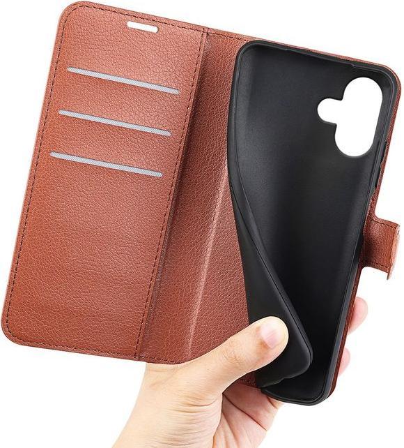 Actual product image MU Classic Litchi Leather Bookcover Series (Apple iPhone 16 Plus)