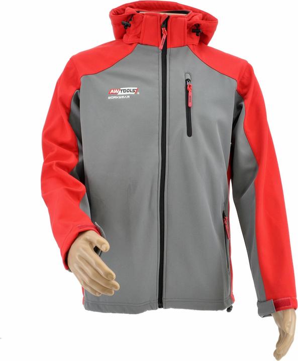 Actual product image Awtools Softshell Jacket T4/ Red-Grey/ XXL (XXL)