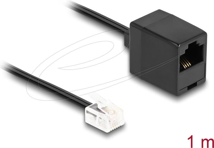 Immagine prodotto Delock Cavo telefonico da spina RJ11 a presa RJ45 nero 1 m