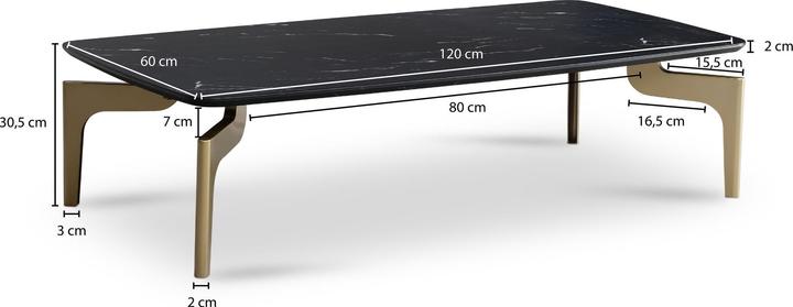 Image du produit Wohnling Jina (120 x 60 x 31 cm)