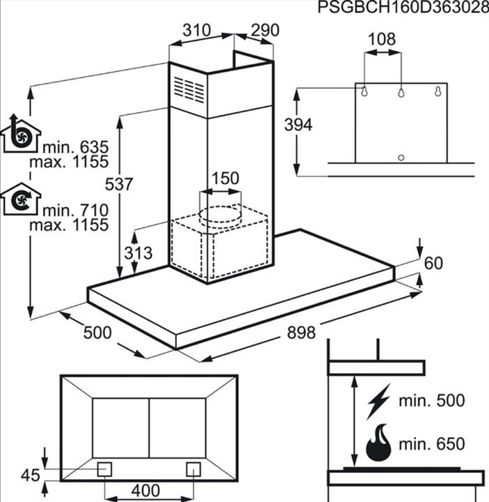 Actual product image AEG DBB5960HM (Wall hood)