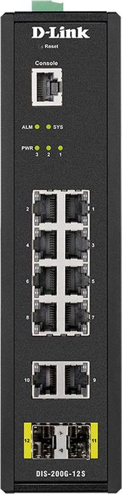 Produktbild D-Link DIS-200G-12S Industrial 12-Port Layer2 Smart Managed PoE (12 Ports)