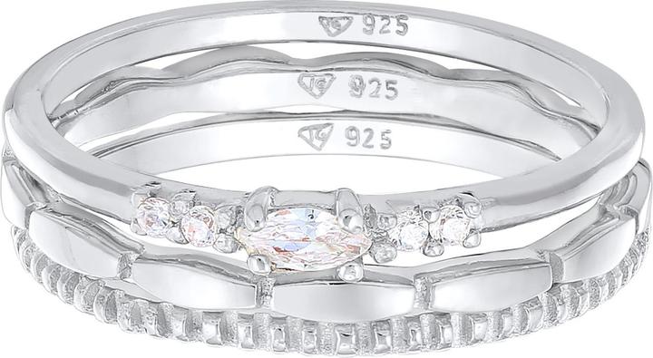 Immagine prodotto Elli Anello di cristallo, set di anelli (52, 925 Argento)