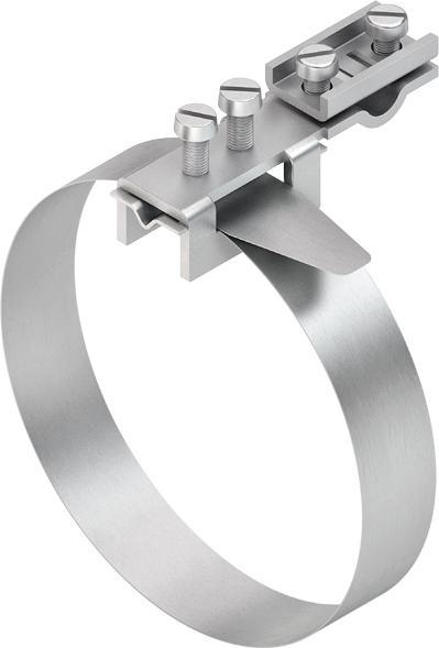 Actual product image Kleinhuis HKL 39/4 Earthing strap clamp D=25-114mm