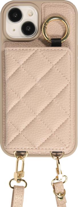 Image du produit PhoneLook Coque Cuir matelassé avec miroir et compartiment carte inclus grande lanière amovible (Apple iPhone 15)
