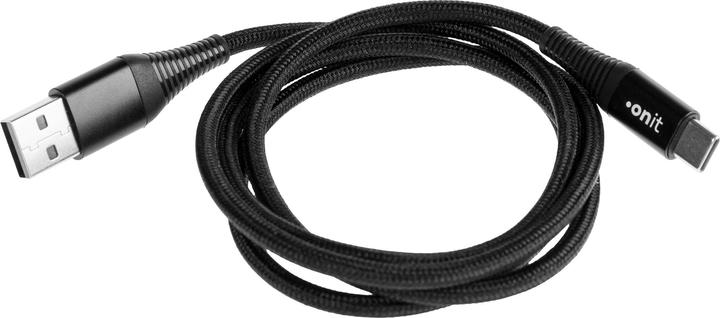 Actual product image Onit USB 2.0 cable USB A - USB C 1 m, black (1 m, USB 2.0)